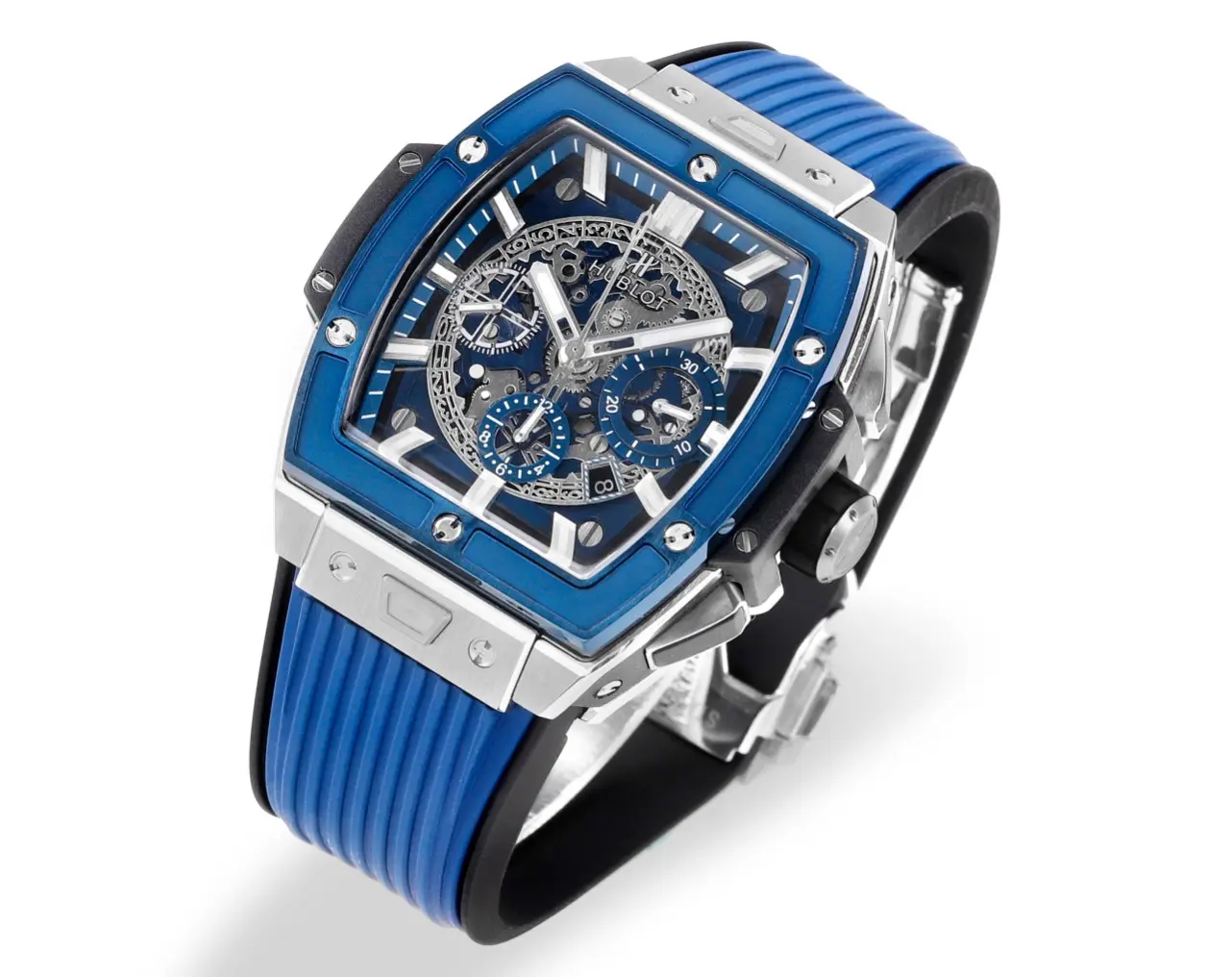 TimelessDesign APS Factory HUBLOT Spirit of Big Bang Blue Titanium & Resin Limited Edition Watch – Model 642.NX.0170.RX – Best Replica Watch 4689